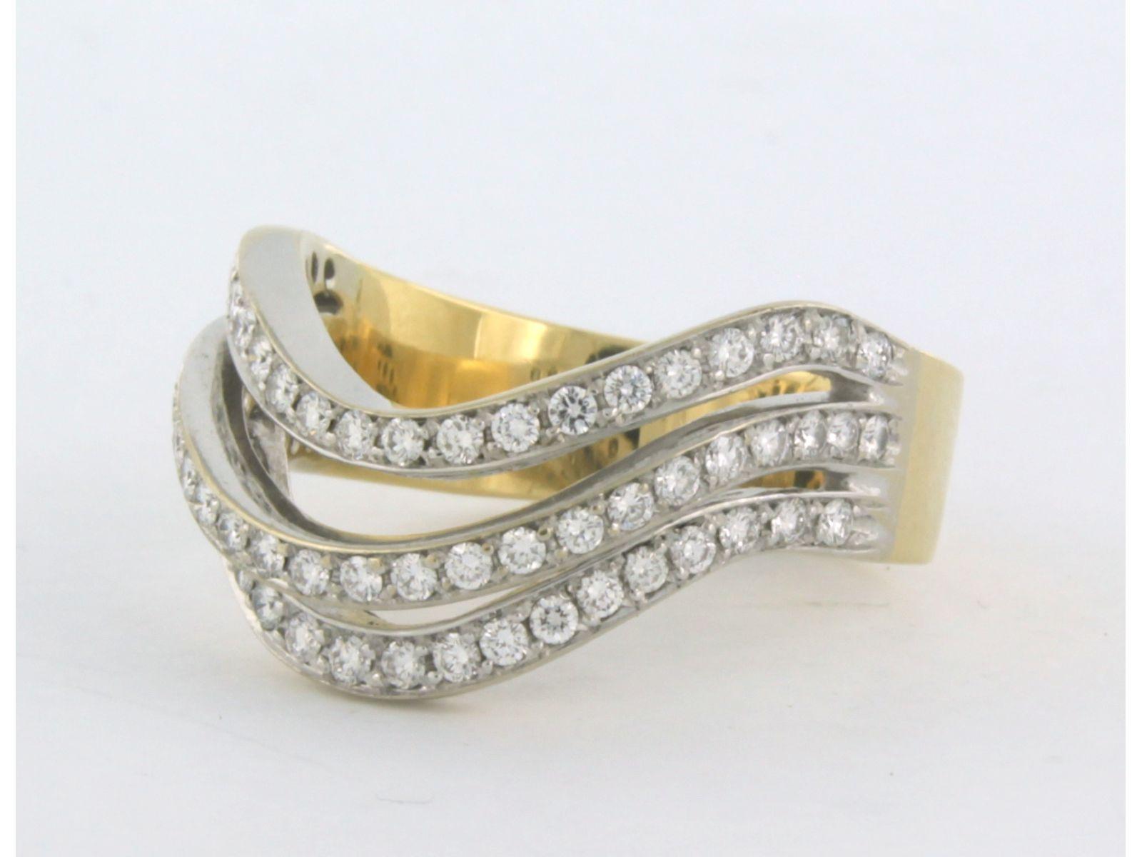 Ring mit Diamanten im Brillantschliff bis zu 1,30ct 18k Gold 9,3 Gramm im Angebot 1