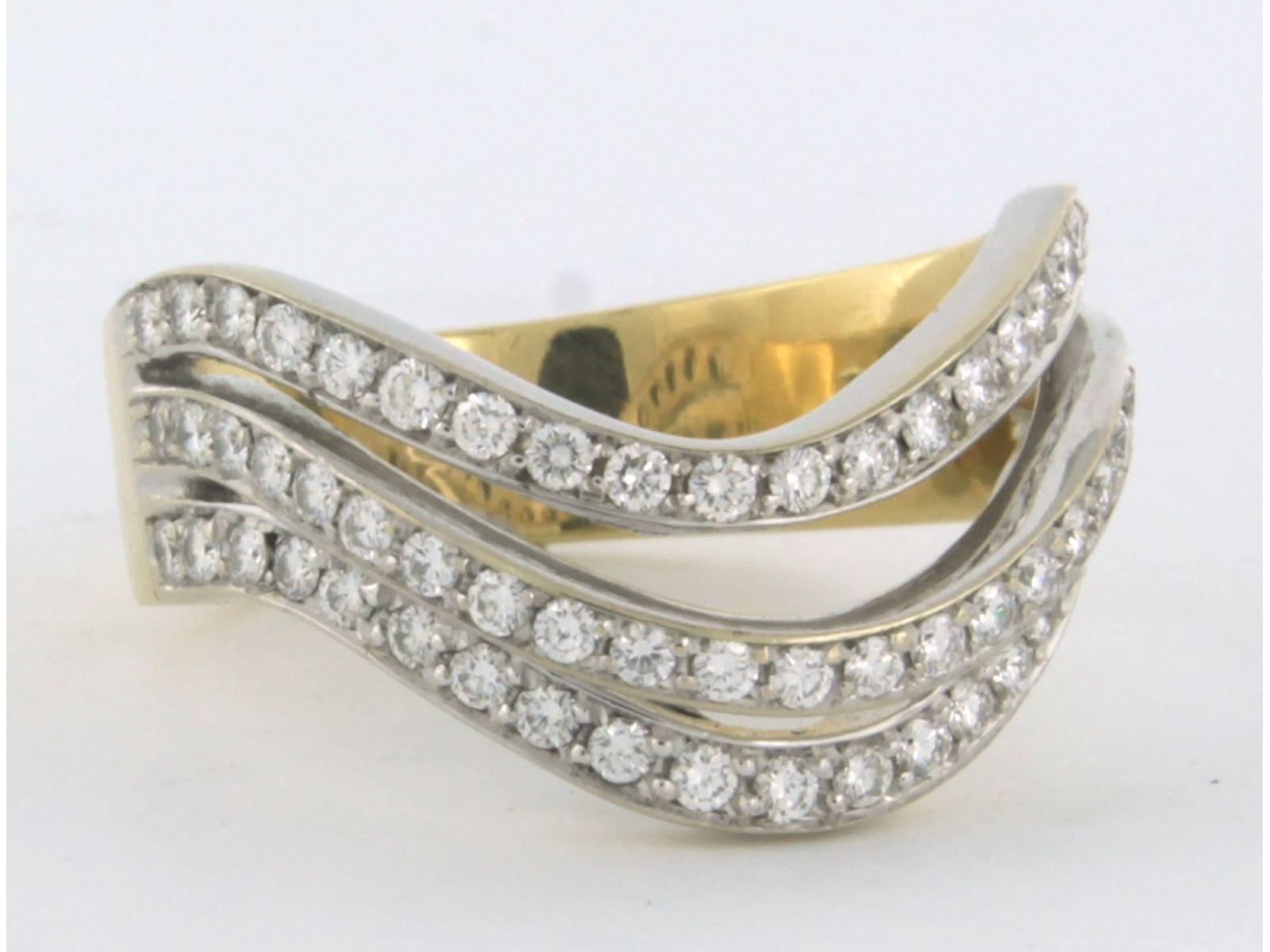 Ring mit Diamanten im Brillantschliff bis zu 1,30ct 18k Gold 9,3 Gramm im Angebot 2