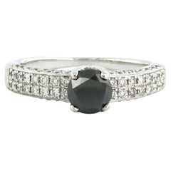 Ring with brilliant cut diamonds up to 1.50ct 18k white gold 4.3 grams