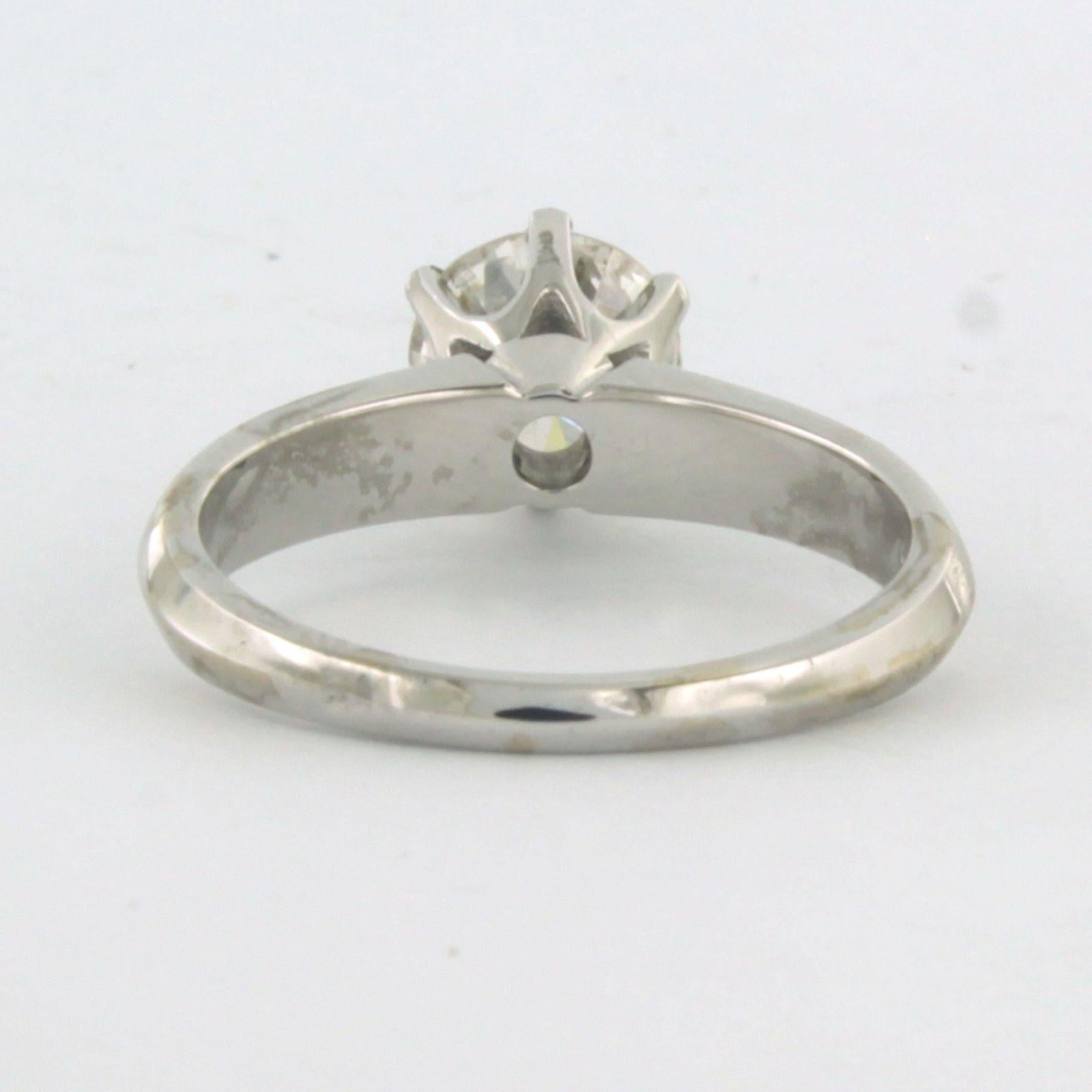 Bague avec diamants taille brillant jusqu'à 1,50ct - 3,9 grammes - or blanc 14k en vente 1