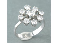 Ring with brilliant cut diamonds up to 1.60ct - 4.1 grams - 18k gold