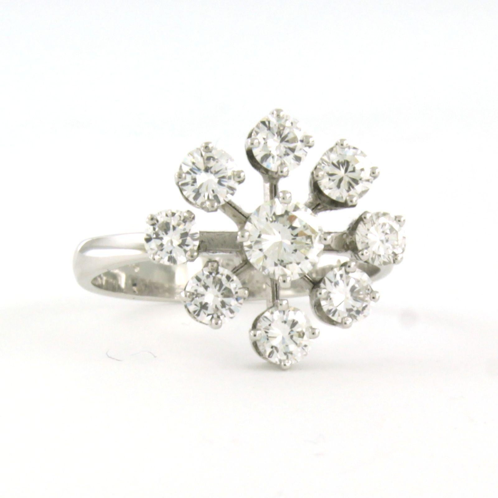 Bague avec diamants taille brillant jusqu'à 1,60ct - 4,1 grammes - or 18k en vente 2