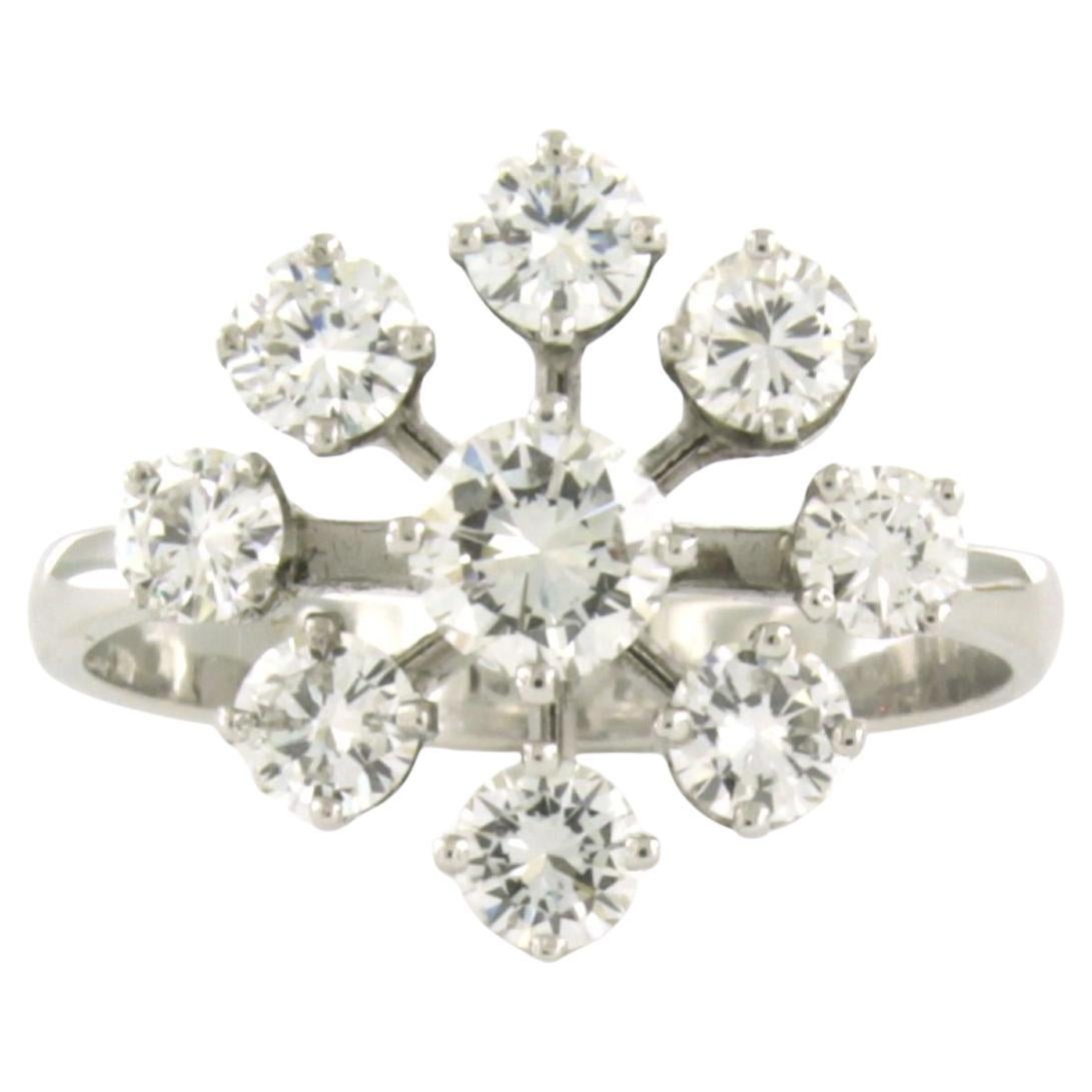Anello con diamanti taglio brillante fino a 1,60ct - 4,1 grammi - Oro 18k