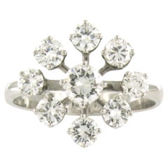 Anello con diamanti taglio brillante fino a 1,60ct - 4,1 grammi - Oro 18k