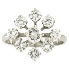 Bague avec diamants taille brillant jusqu'à 1,60ct - 4,1 grammes - or 18k