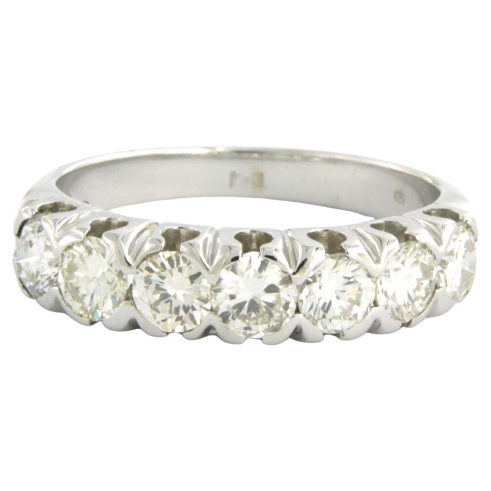Ring with brilliant cut diamonds up to 1.75 ct 18k white gold