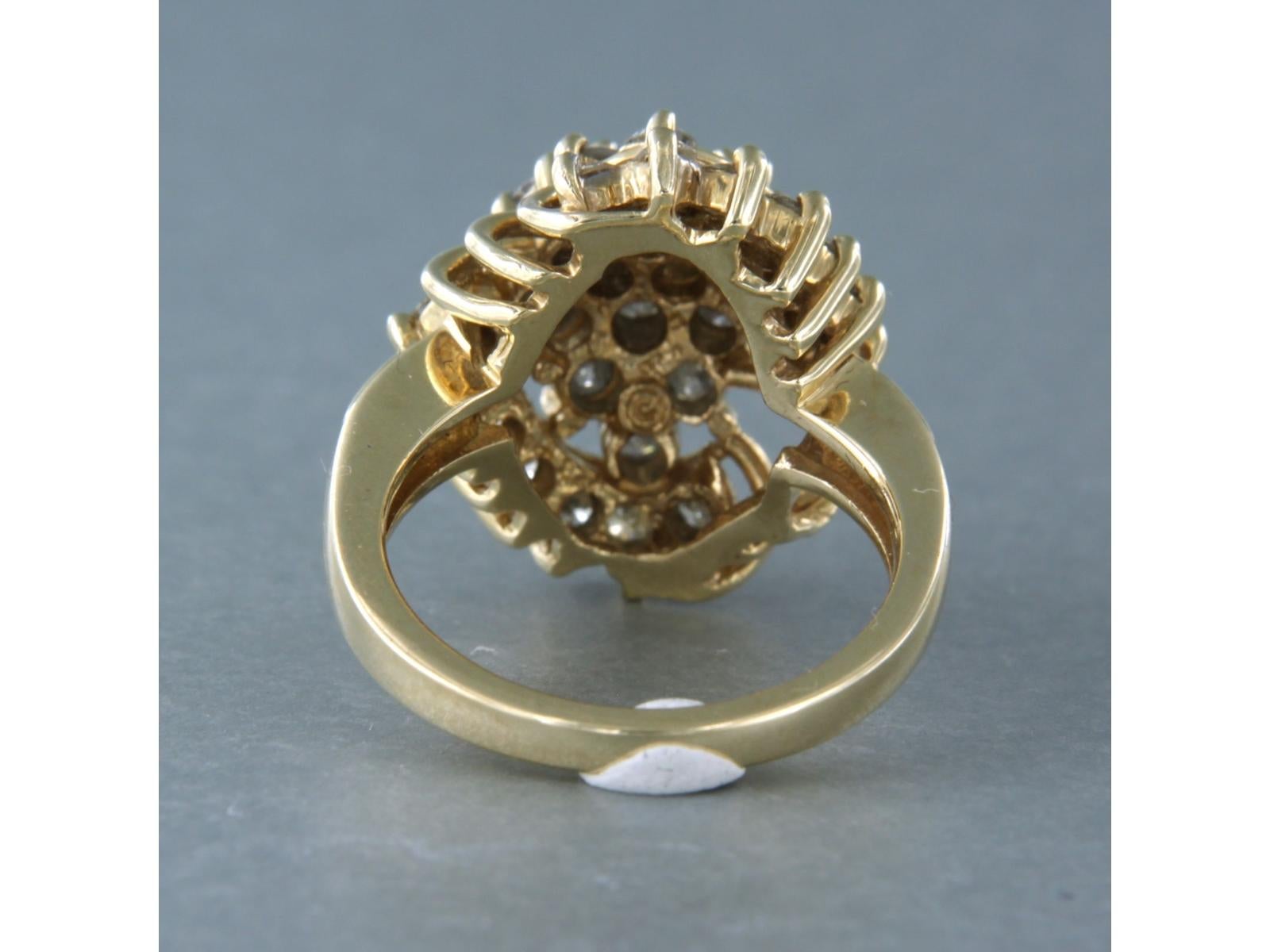 Anello con diamanti a taglio brillante fino a 1,75 carati in oro 10k 7,2 grammi In condizioni ottime in vendita a The Hague, ZH