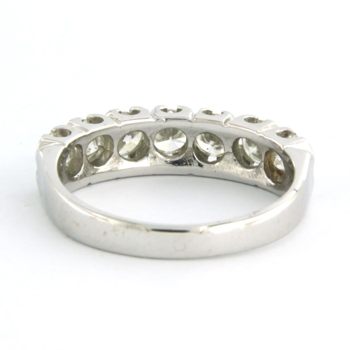 Anillo con diamantes talla brillante de hasta 1,75 ct - 5,5 gramos - oro blanco de 18k Corte brillante en venta