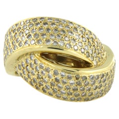 Ring with brilliant cut diamonds up to 2.00ct 13.0 grams 18k yellow gold