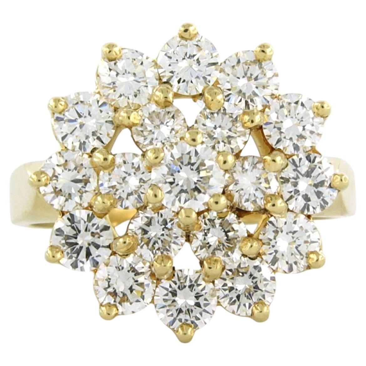 Ring with brilliant cut diamonds up to 2.30ct 7.2 grams 18k gold 7.2 grams