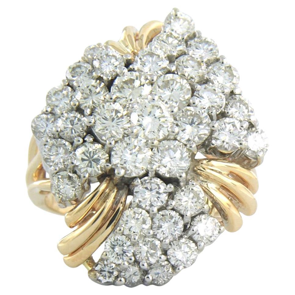 Ring mit Diamanten im Brillantschliff bis zu 2,40ct 14k Gold 11,7 Gramm