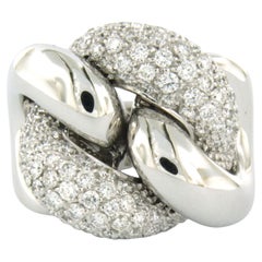 Bague avec diamants taille brillant Up & Up 2.50ct Or blanc 18k