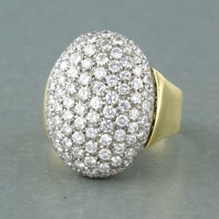 Anello con diamanti taglio brillante fino a 2,50ct 9,2 grammi di oro 18k bicolore