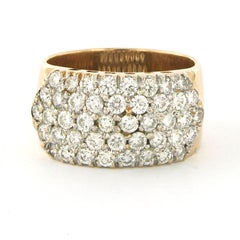 Ring with brilliant cut diamonds up to 2.64ct 14k gold 8.4 grams