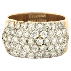 Ring with brilliant cut diamonds up to 2.64ct 14k gold 8.4 grams
