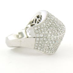 Ring with brilliant cut diamonds up to 4.00ct 18k gold 16.1 grams