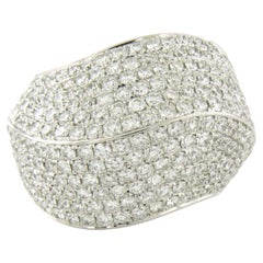 Ring with brilliant cut diamonds up to 4.00ct 18k gold 16.1 grams