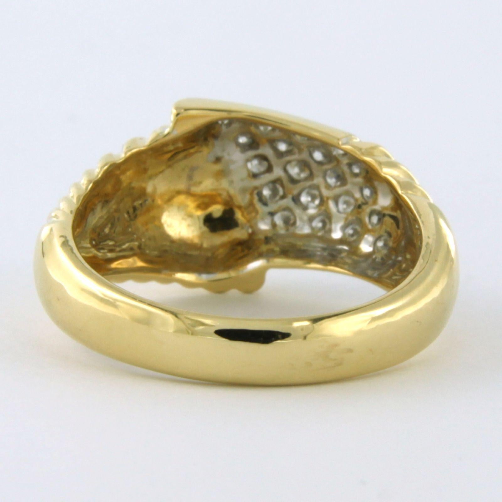 Ring mit Diamanten im Brillantschliff bis zu 0,35 Karat 18k Bicolour Gold - 5,6 Gramm im Angebot 1