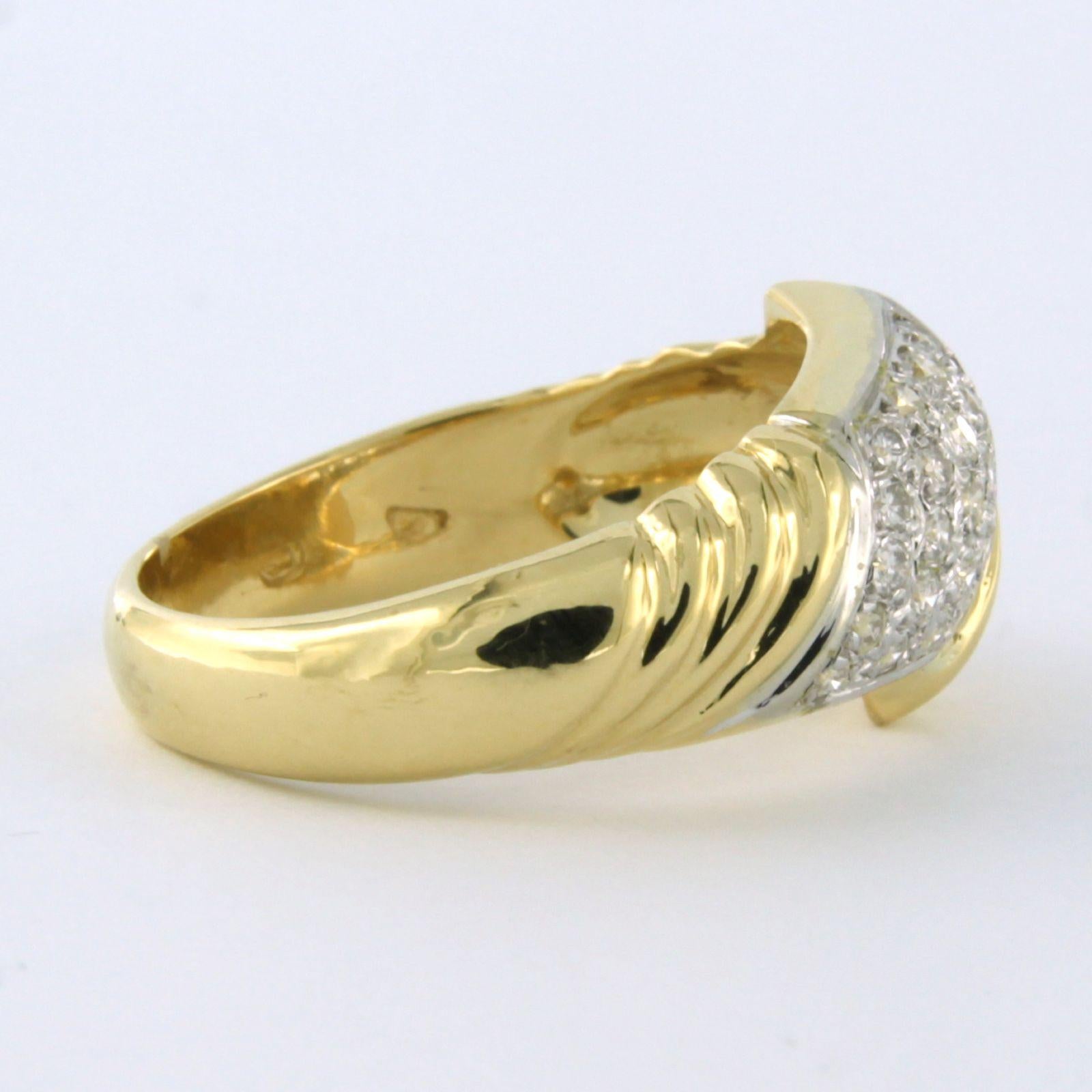 Ring mit Diamanten im Brillantschliff bis zu 0,35 Karat 18k Bicolour Gold - 5,6 Gramm im Angebot 2