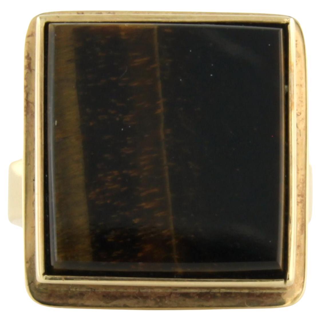 Ring with cat's eye 10k yellow gold