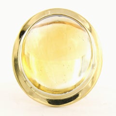 Anello con citrino in oro e argento 14k 13,0 grammi