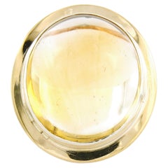 Anello con citrino in oro e argento 14k 13,0 grammi