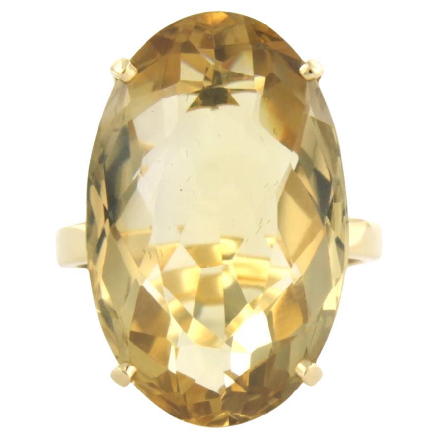 Ring with citrine 18k yellow gold