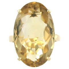 Ring with citrine 18k yellow gold