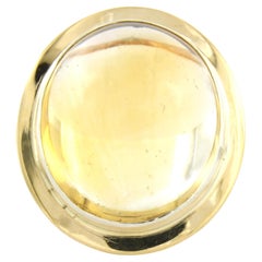 Ring with citrine up to 26.00ct 13.0 grams 14k pink gold and silver