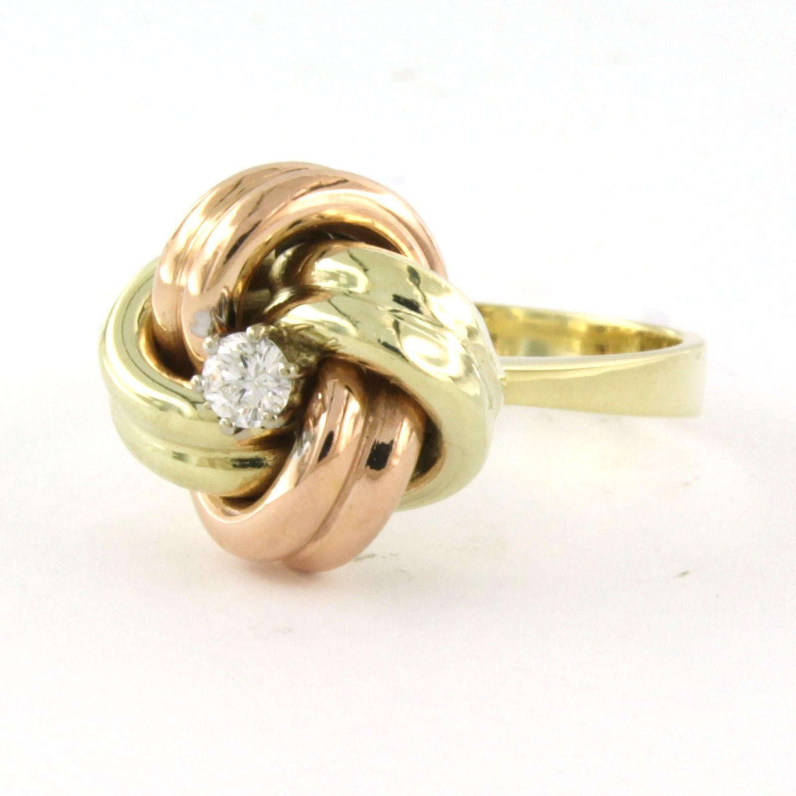 Ring mit Diamant 14k Gold mit Diamant (Brillantschliff)