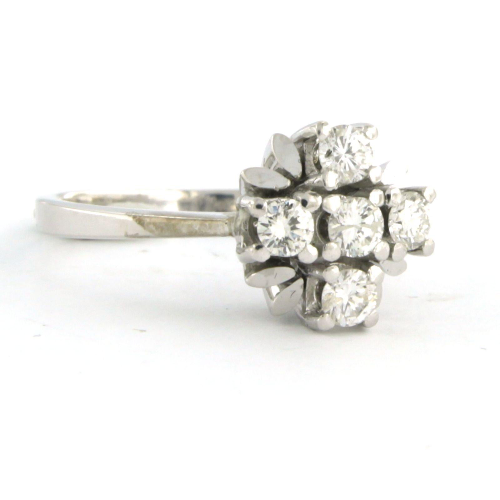 Ring with Diamond 14k white gold For Sale at 1stDibs