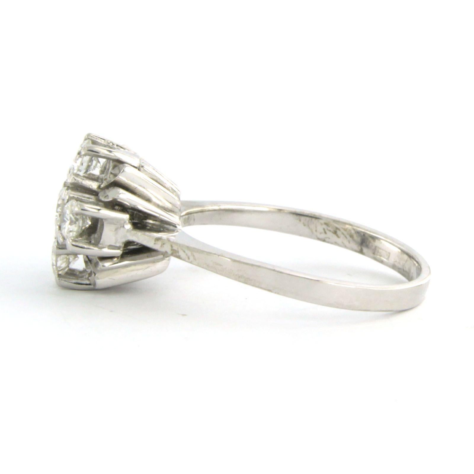 Ring with Diamond 14k white gold For Sale at 1stDibs