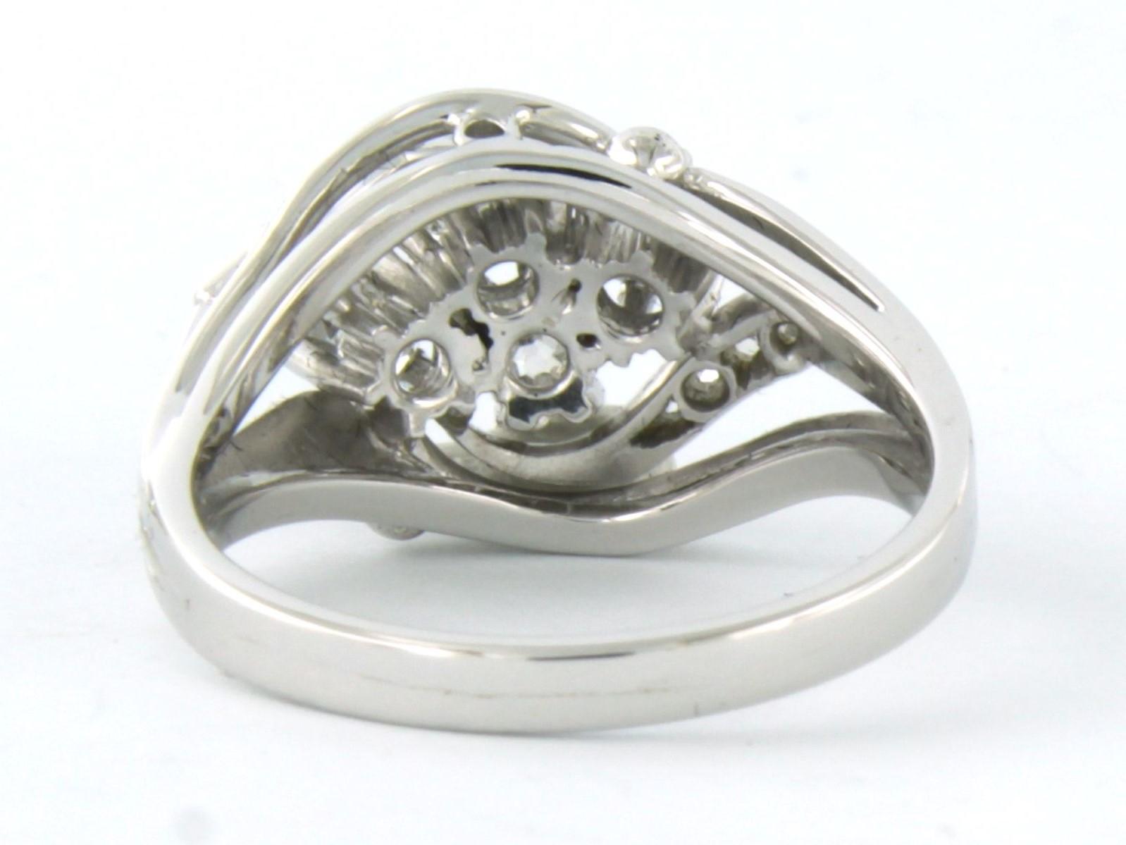 Ring with diamond 14k white gold In Good Condition For Sale In The Hague, ZH