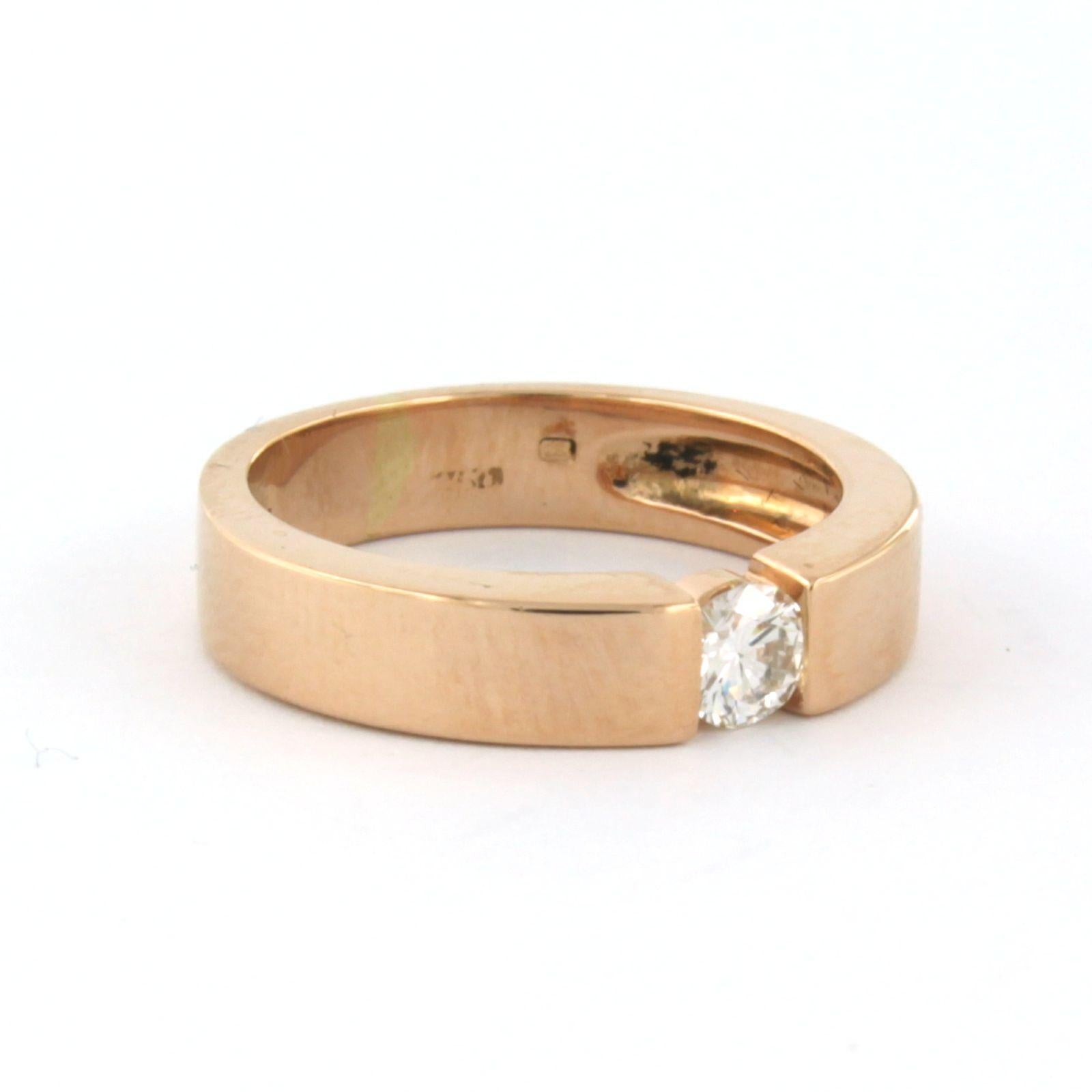 Ring mit Diamanten aus 18 Karat Rotgold (Moderne)