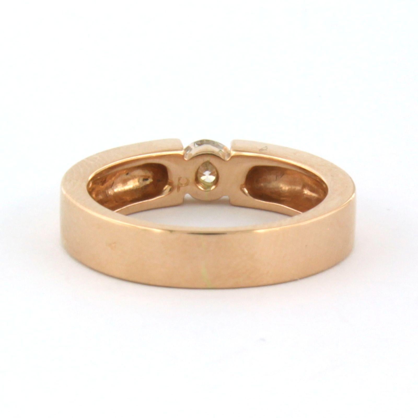 Ring mit Diamanten aus 18 Karat Rotgold im Zustand „Gut“ in The Hague, ZH