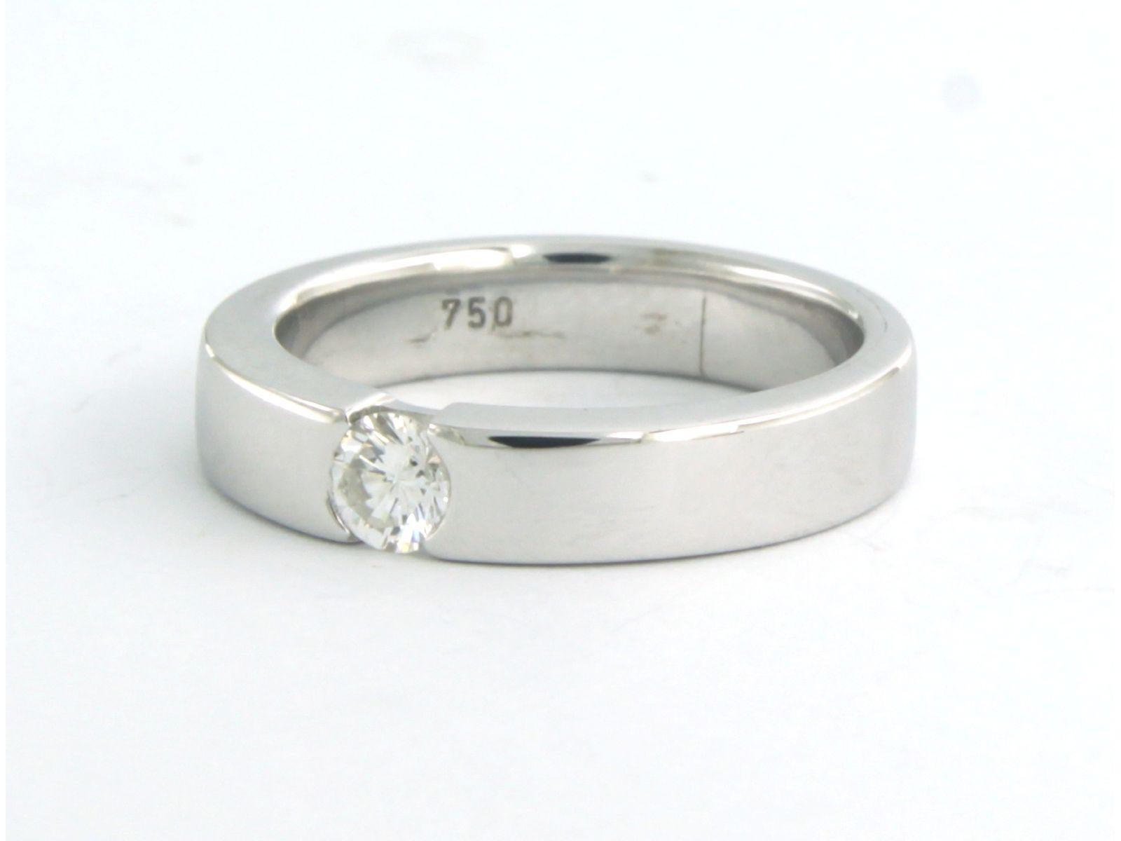 Brilliant Cut Ring with Diamond 18k white gold For Sale
