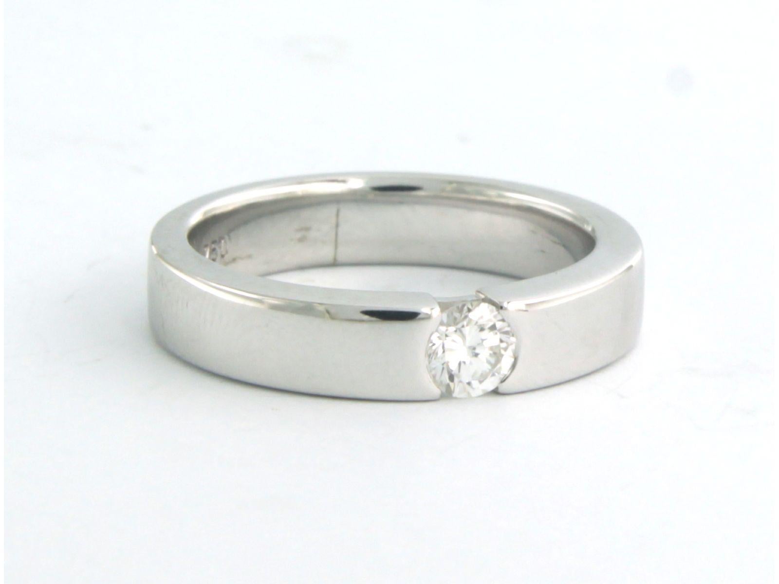 Ring with Diamond 18k white gold In Good Condition For Sale In The Hague, ZH