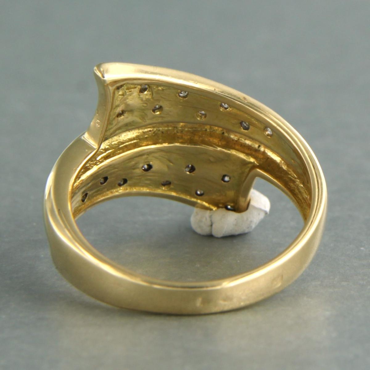 Brilliant Cut Ring with Diamond 18k yellow gold For Sale