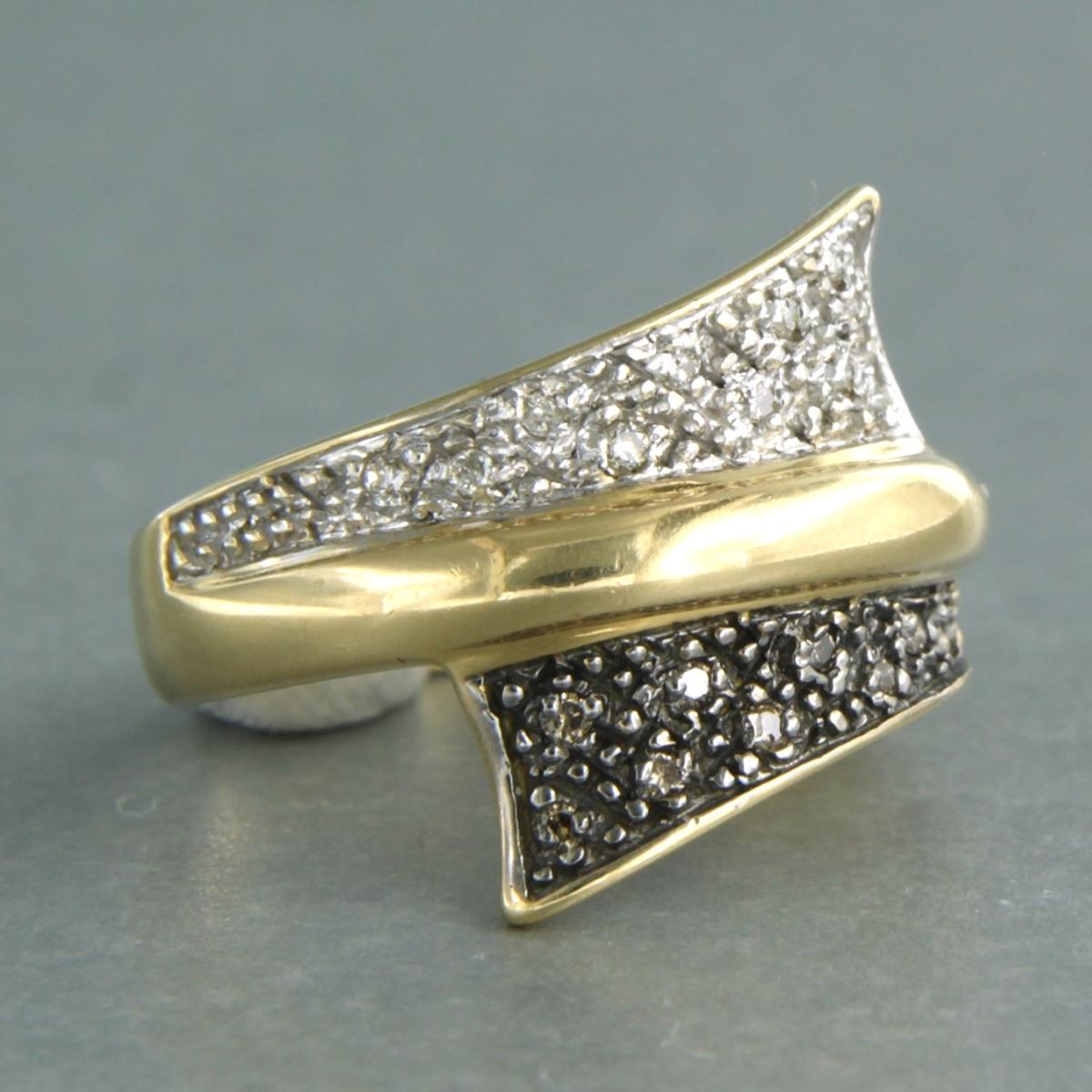 Ring with Diamond 18k yellow gold In Good Condition For Sale In The Hague, ZH