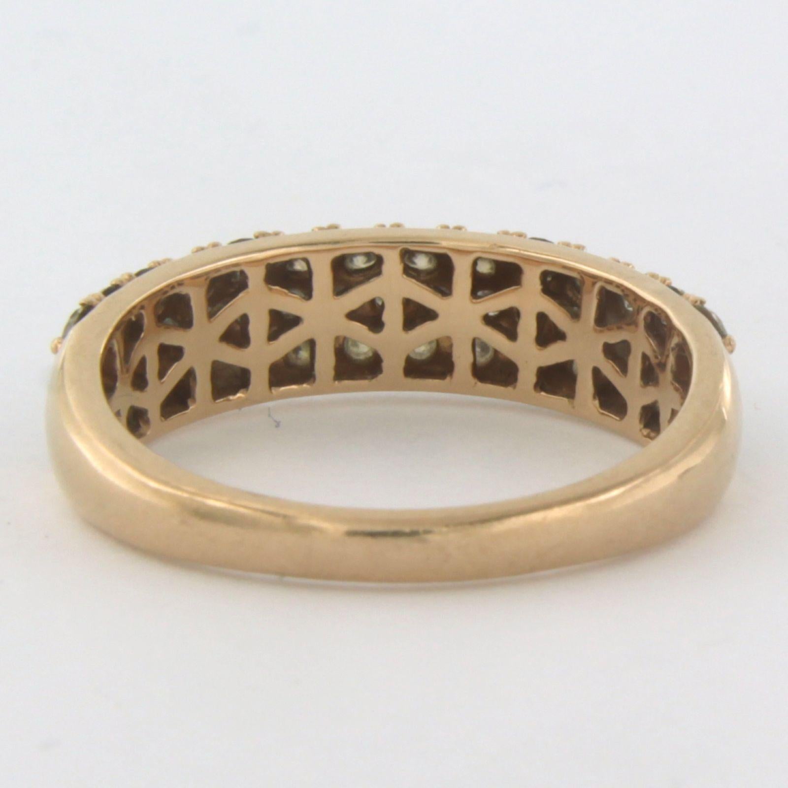 Women's Ring with diamonds 14k bicolour gold For Sale
