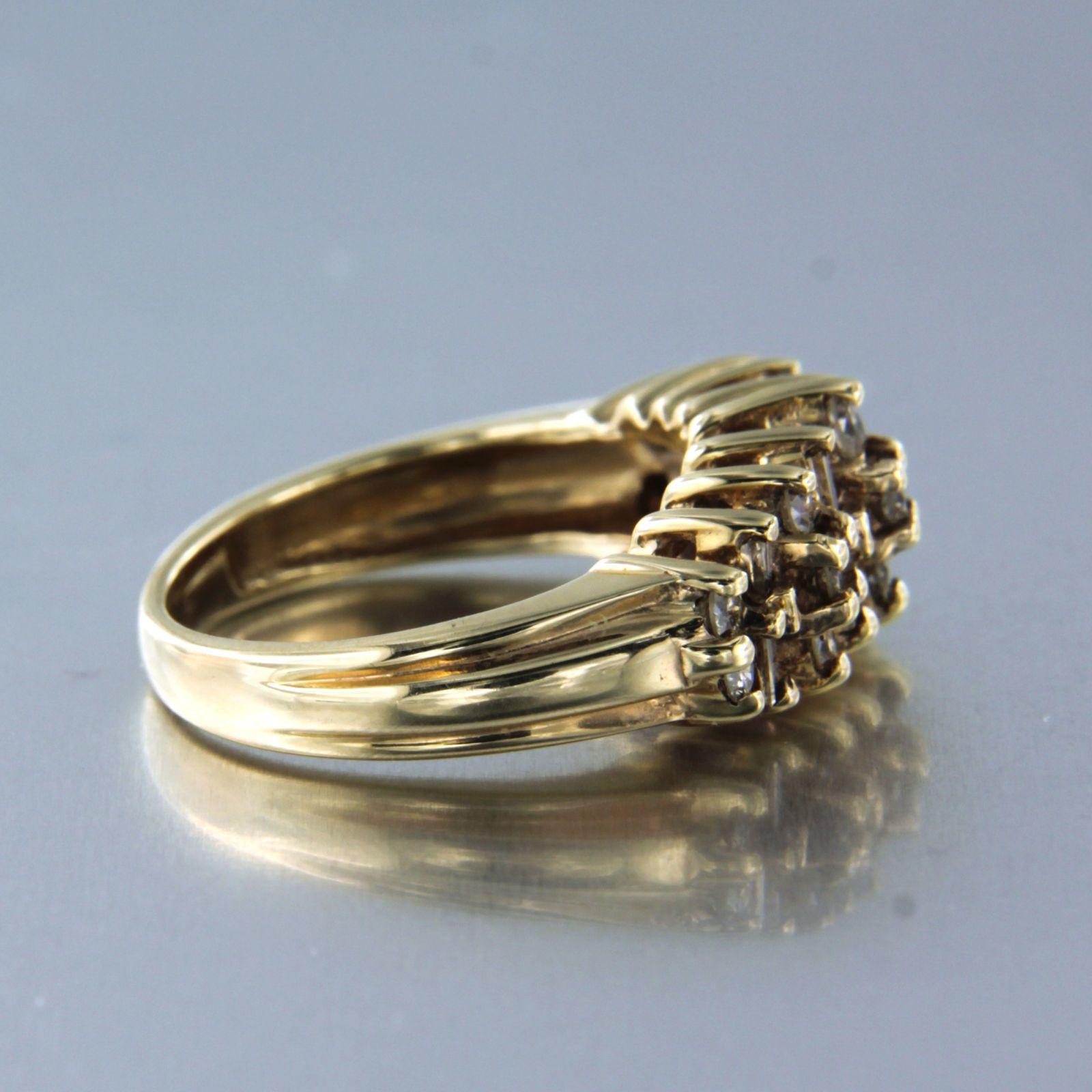 Women's Ring with diamonds 14k gold For Sale