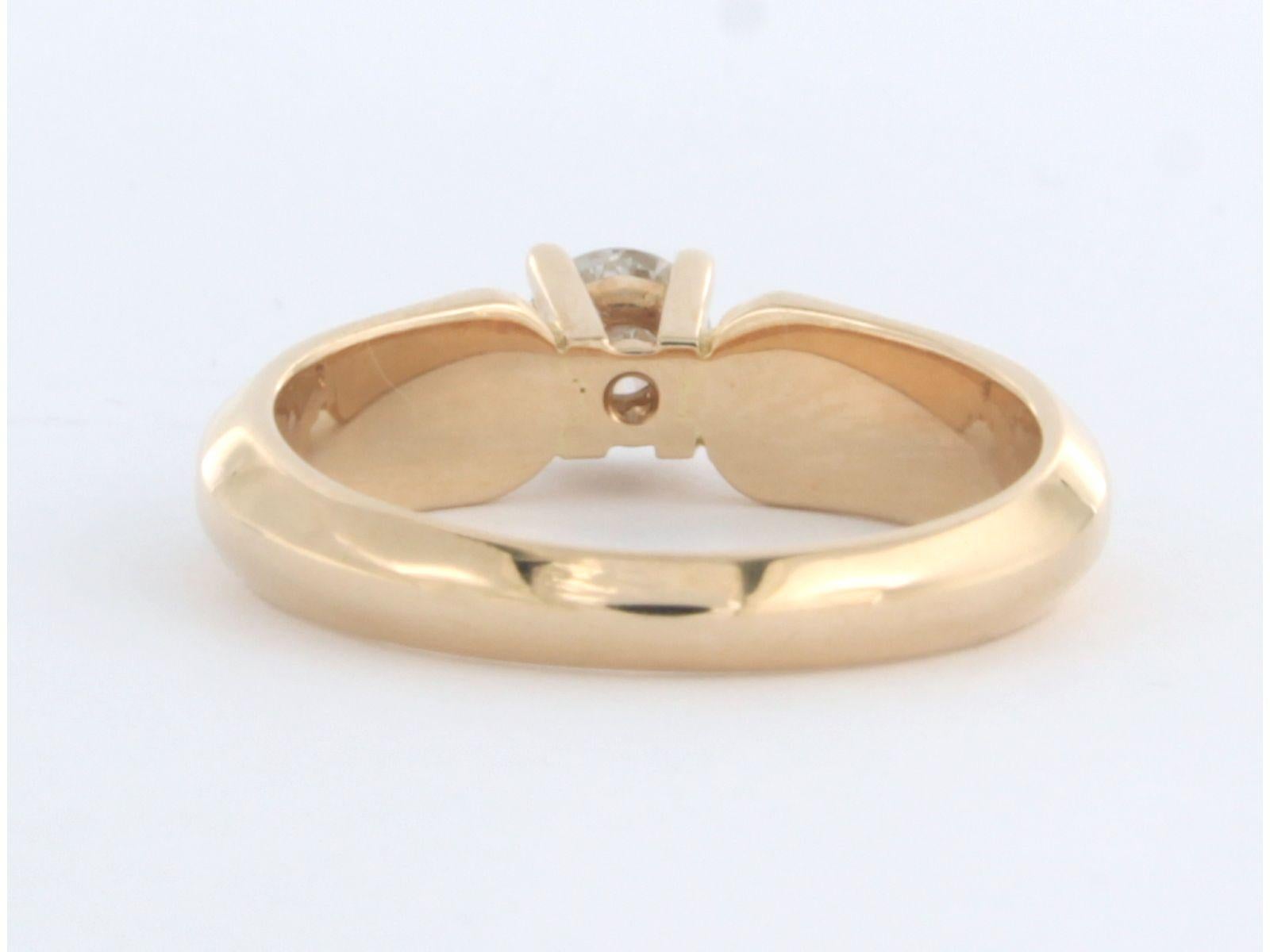 Ring with diamonds 14k pink gold In New Condition For Sale In The Hague, ZH