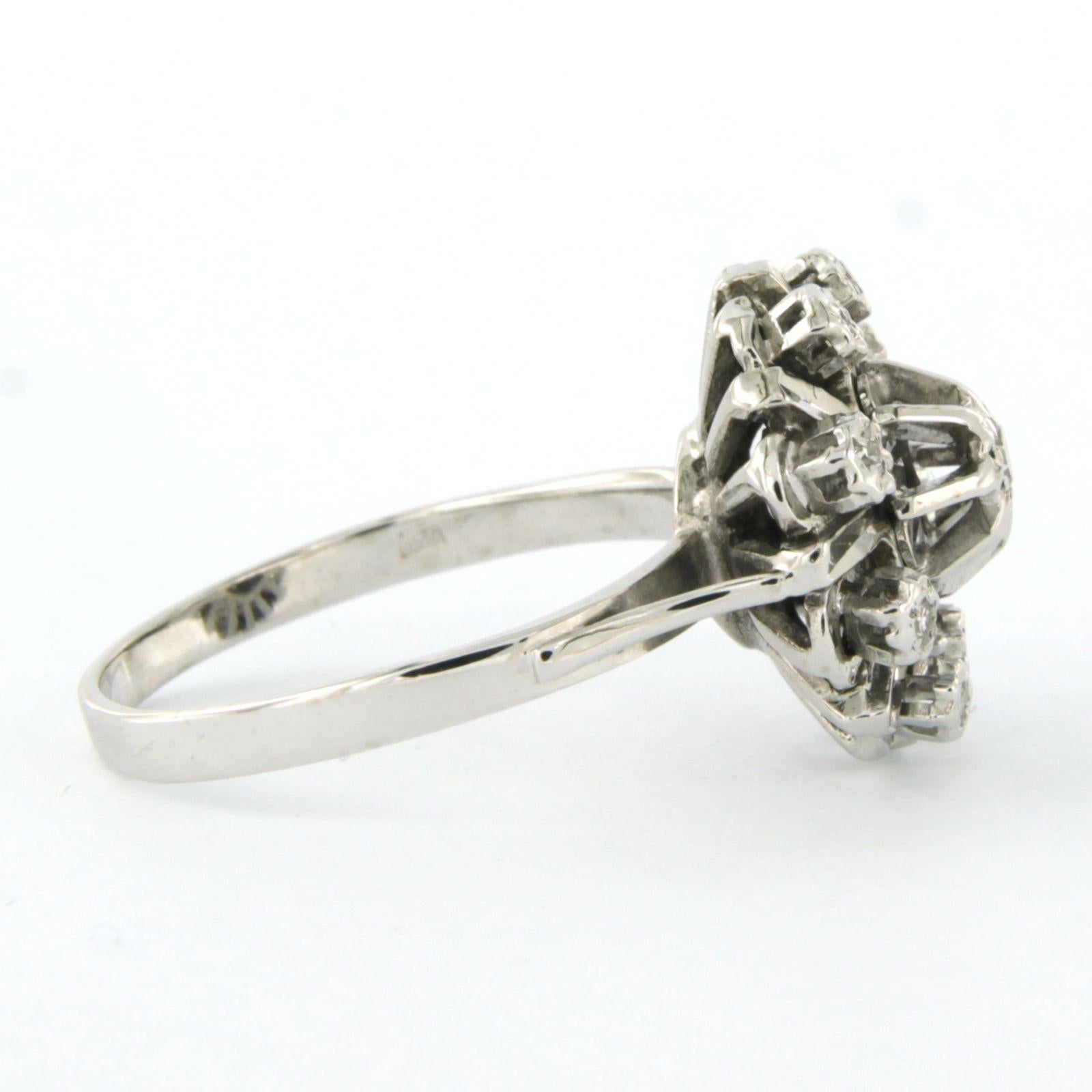 Women's Ring with Diamonds 14k white gold For Sale