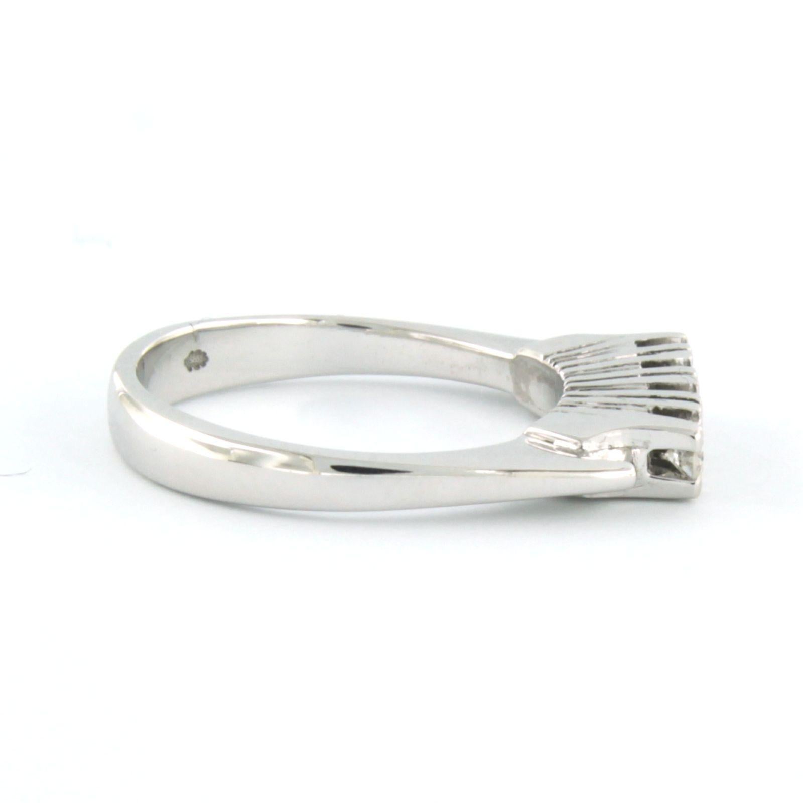 Ring with diamonds 14k white gold For Sale 1