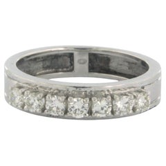 Ring with diamonds 14k white gold