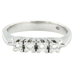 Ring with diamonds 14k white gold