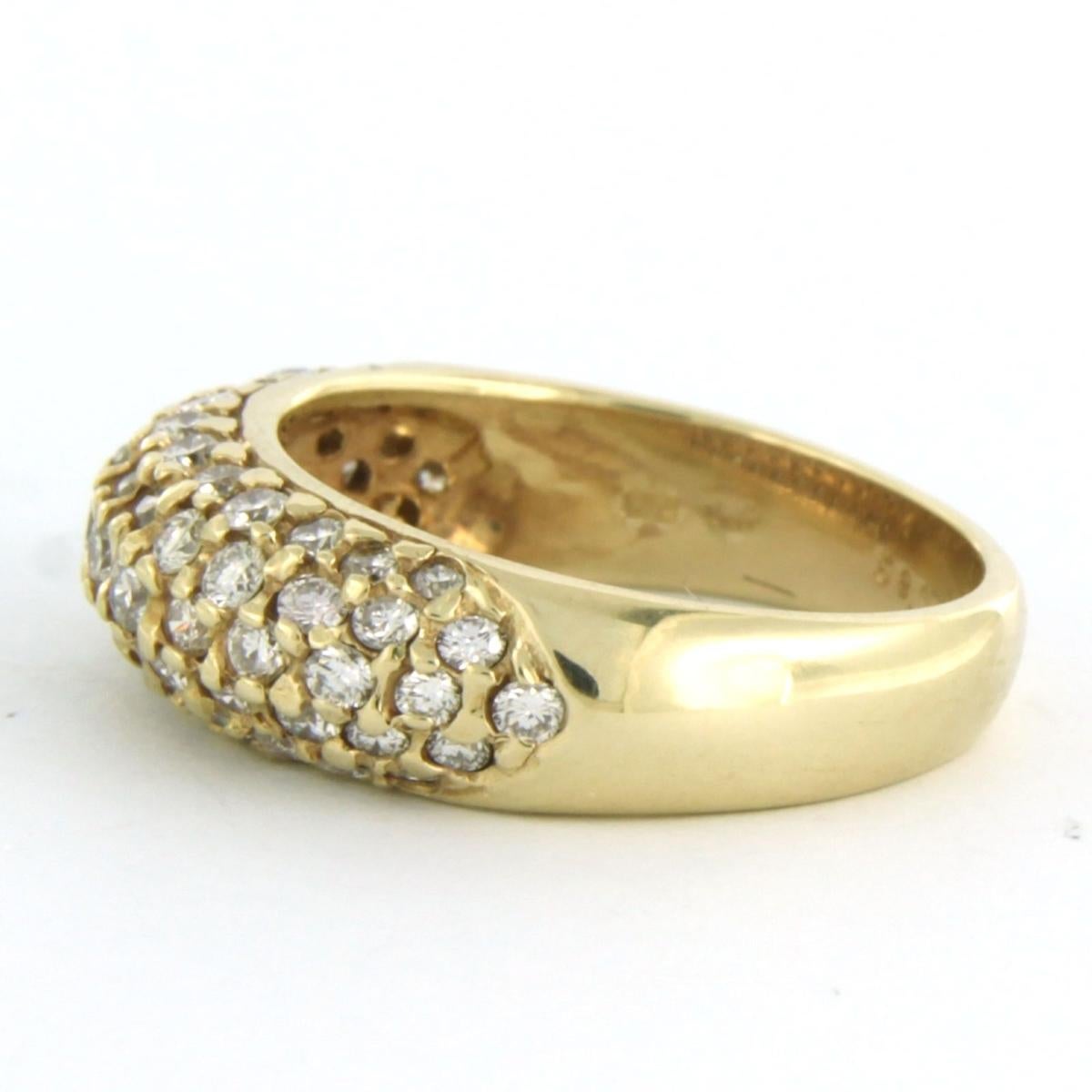 Women's Ring with diamonds 14k yellow gold For Sale