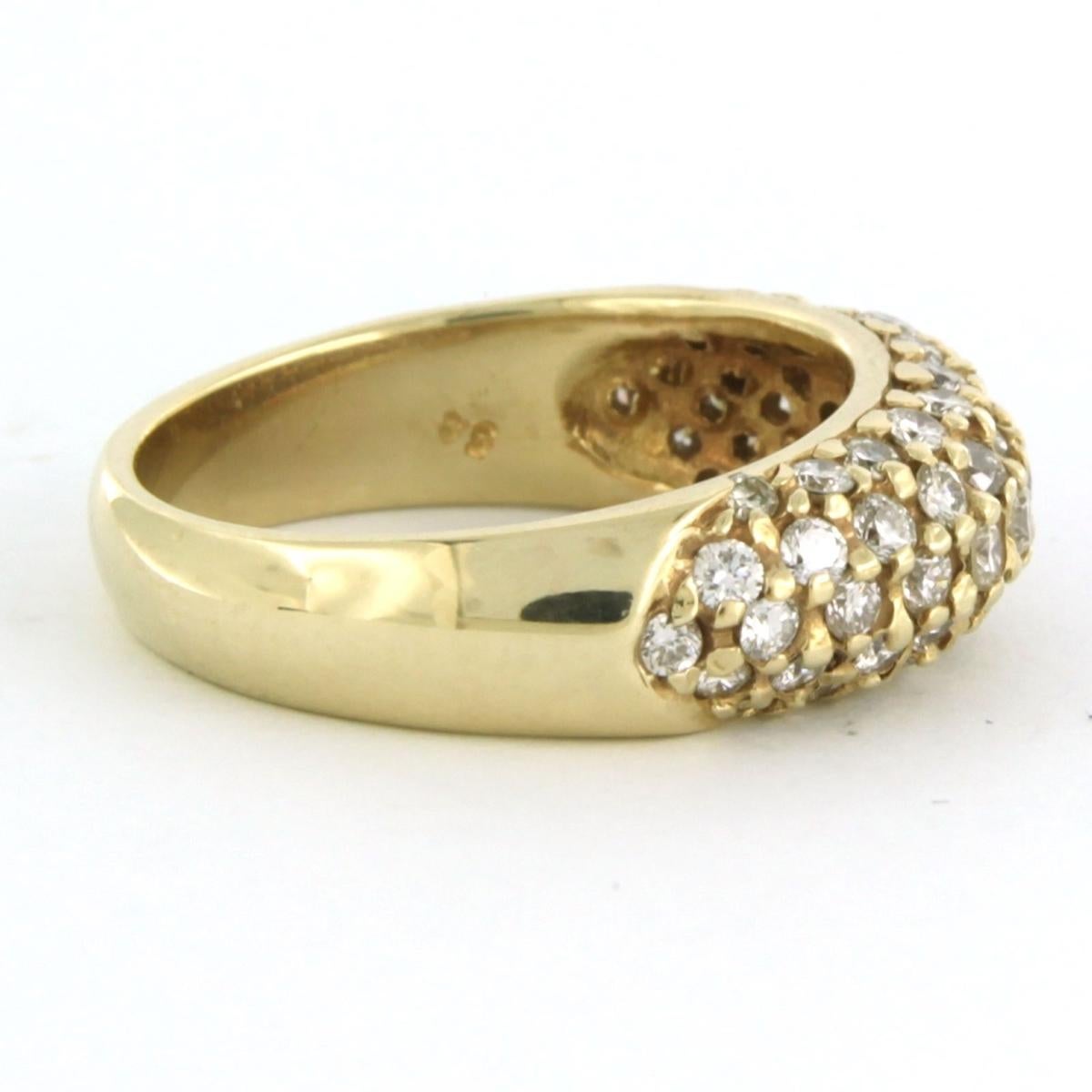 Ring with diamonds 14k yellow gold For Sale 1
