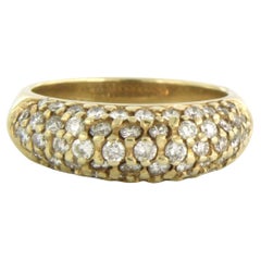 Ring mit Diamanten aus 14k Gelbgold
