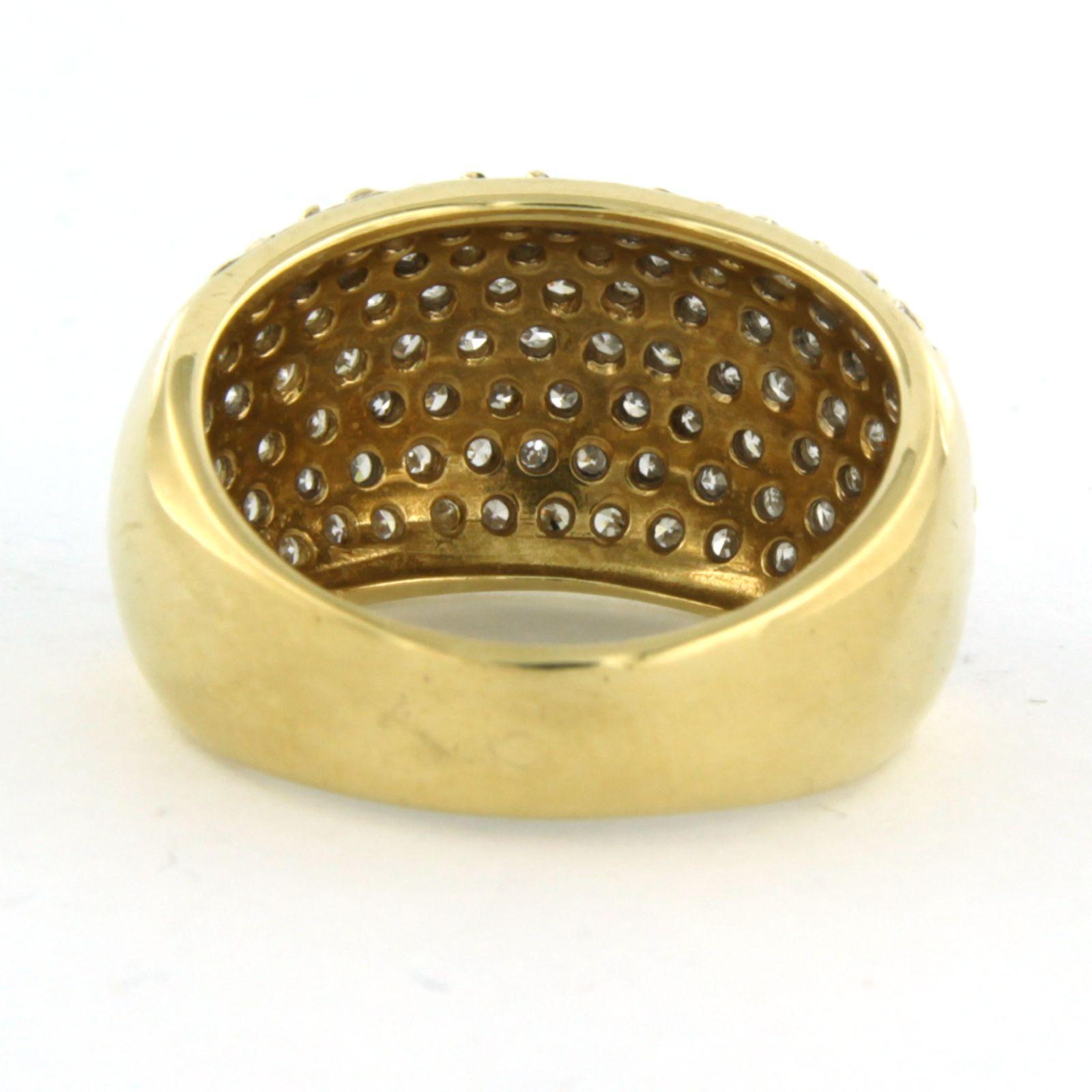 Ring with diamonds 18k bicolour gold In Good Condition For Sale In The Hague, ZH